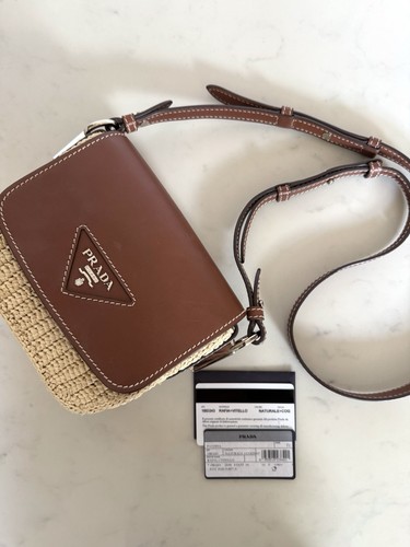 Prada raffia wicker leather - raffia,