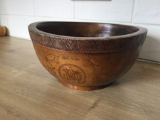 art nouveau wooden bowl