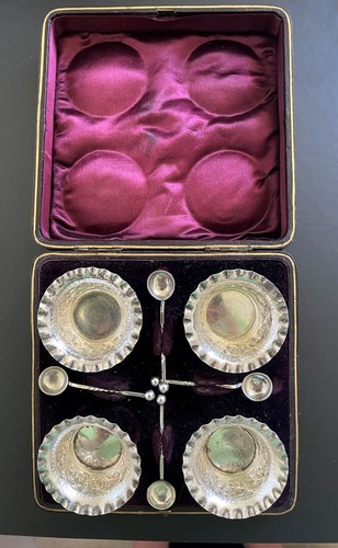 Victorian salt cellars - salt, &