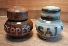 Rare Seth Cardew Wenford Bridge Studio Pottery Salt & Pepper Pots. 