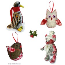 Christmas Sewing Patterns, Bear, Robin, Owl, Penguin & Fairy by My Fabric Heaven