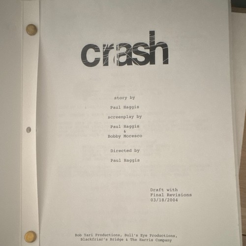 Crash original movie script - movie,