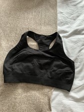 Crop Top Sports Bra Xl Black