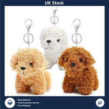 Cute Puppy Dog Plush Keychain