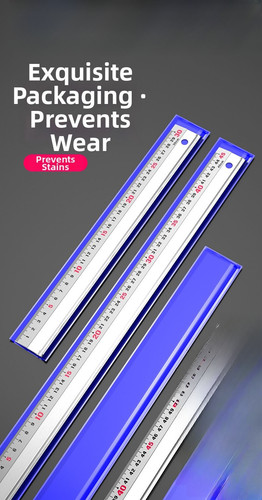 Aluminum alloy safety ruler - aluminum,