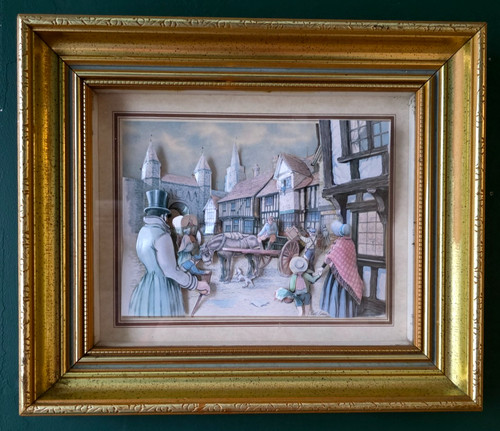 Victorian street scene - street, 3d