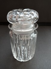 Lovely Vintage Cut Crystal Pickle Jar complete with Lid to seal Excellent Cond.