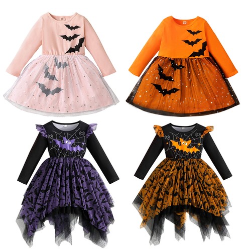 Girls bat printed long - girls,