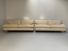 "Standard-Arm" Large 3-Seat Sofas - In Ian Mankin Herringbone - Lord Browns