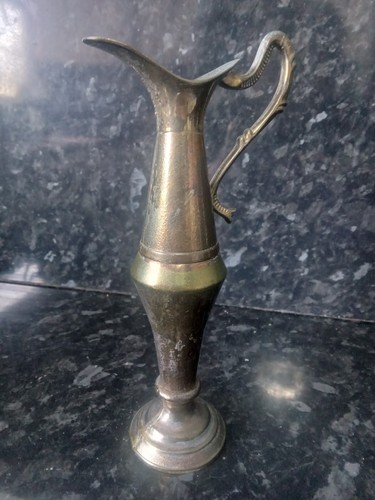 Vintage brass bud vase - vase, made