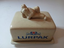 Collectable Lurpak Cream Colour Butter Dish With Douglas On Top