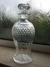 Royal Brierley Baluster Shape Lead Crystal Cut Glass Decanter 25cm Vintage