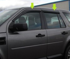 Window Wind/rain deflector tinted smoked 4 door kit for Land Rover Freelander 2