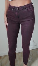 Topshop Leigh Burgundy Skinny