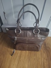 Tignanello Brown Leather Top Handle Shoulder Bag 