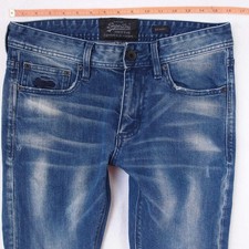 Mens SuperDry SKINNY Stretch Slim Skinny Blue Jeans W31 W32 L32