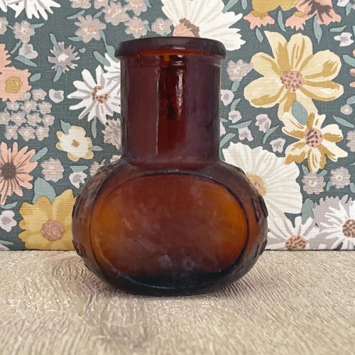 Brown glass bovril - brown,