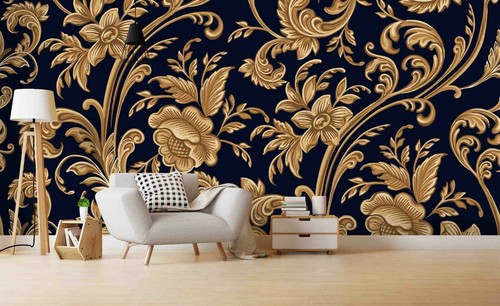 Antique floral wallpaper - antique,