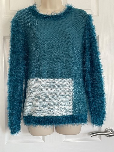 Teal textured jumper - teal,