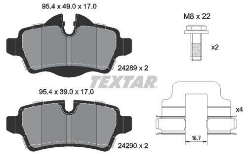 2428901 textar brake - 2428901,