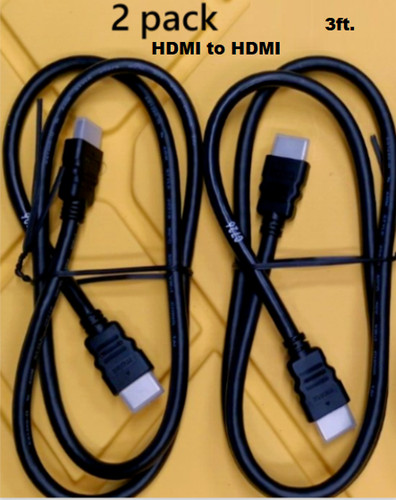 Pack hdmi cable 3ft high - 2-pack,