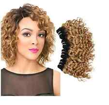 100% Peruvian Human Hair 8" Deep Wave  Short Curly Hair Weave in Weft 2 pcs