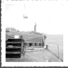 VINTAGE PHOTOGRAPH 1961 TUG BOAT/SHIP/BARGE YUKON RIVER GALENA ALASKA OLD PHOTO
