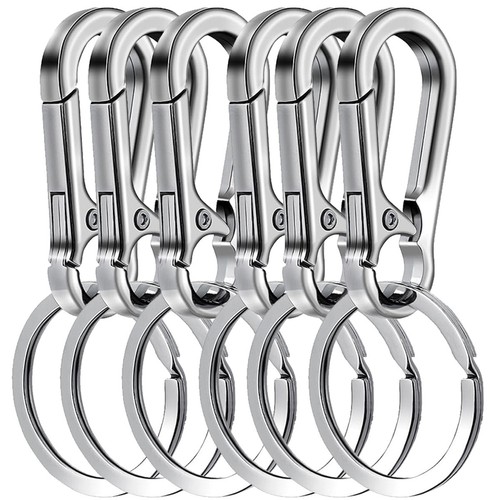 6pcs metal carabiner keychain - 6pcs,