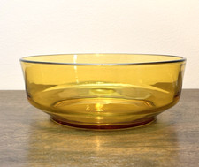 Vintage Rocco Bormioli Amber Glass Bowl Mid Century Serving Bowl 24x7cm