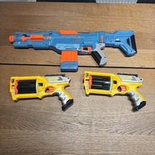Two Hasbro Nerf Maverick Rev 6 Blasters and one Nerf Elite 2.0 Echo CS-10 