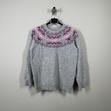 Women’s House Of Bruar Shetland Wool Fairisle Knitted Jumper Size M