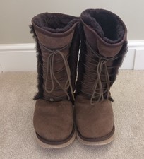 UGG 'Down Under Made in Australia'  Chocolate Brown Sheepskin Boots Size 37