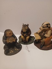 VTG Crown Staffordshire Fine Art Figurines Wind in the Willows Mouse Mole Badger