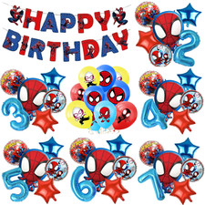 Spiderman birthday balloons