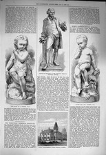 Old Antique Print 1873