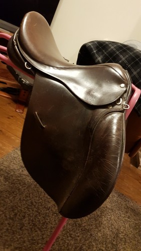 Used saddle dark brown leather - saddle,