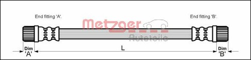 New brake hose for - hose, peugeot