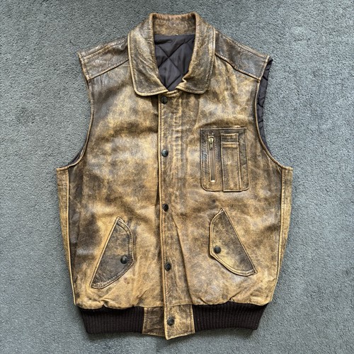 Vintage 80s leather bomber - vintage,