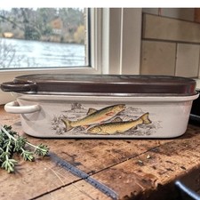 French Enamel Fish Salmon