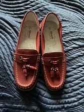 Cushion Walk Lifestyle BNWT Red Leather Loafers Shoes UK Size 5 E Wide Fit EU 38