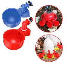 6PCS Auto Drinker Feeder Nipple Chicken Bird Hen Poultry Water Drinking Cups
