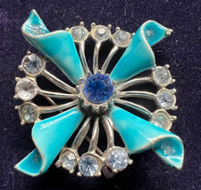 Vintage blue enamel stone set - vintage,