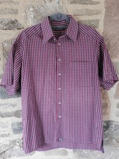 Swanndri Mens 46" Chest Flannel Shirt Short Sleeve Red Check Smartwear NZ L 