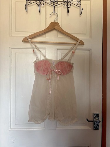 Vintage ann summers - pink, cream