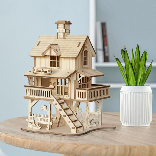 Puzzle tree house - tree, house,