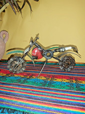 RECYCLED METAL MOTOR BIKE