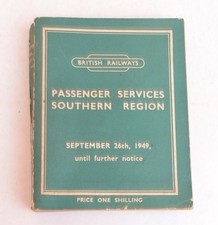 Railway Passenger Timetable BR Southern Region 26th September 1949
