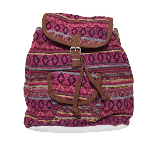 Woven tribal boho backpack - woven,