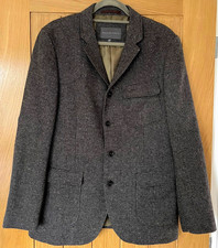 Mens John Rocha 53% wool blend brown mix country blazer jacket BNWOT size 40R