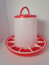 Plastic Chicken Feeder Red